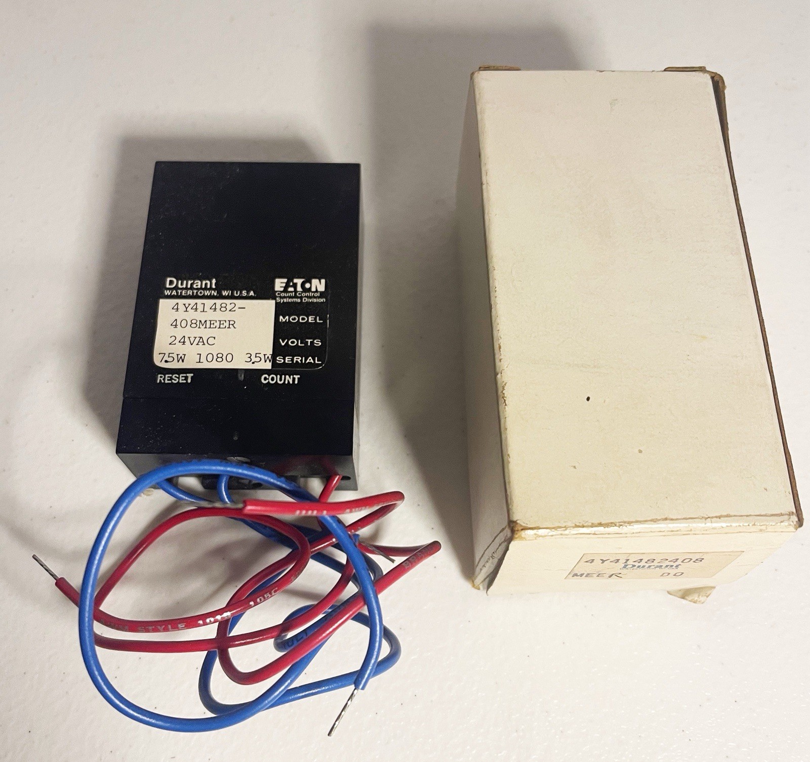Durant 4Y41482 408 MEER 24 VAC 75W Industrial Counter NEW
