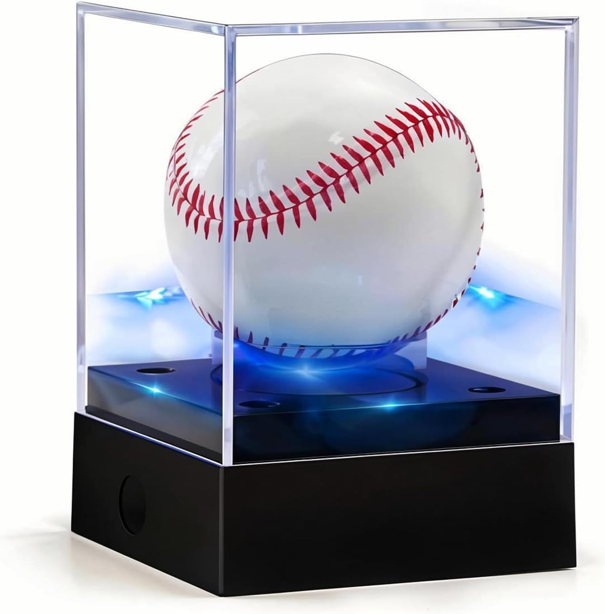 Clear Baseball Display Case with Led Light, Lighted Baseball Case for Display, A