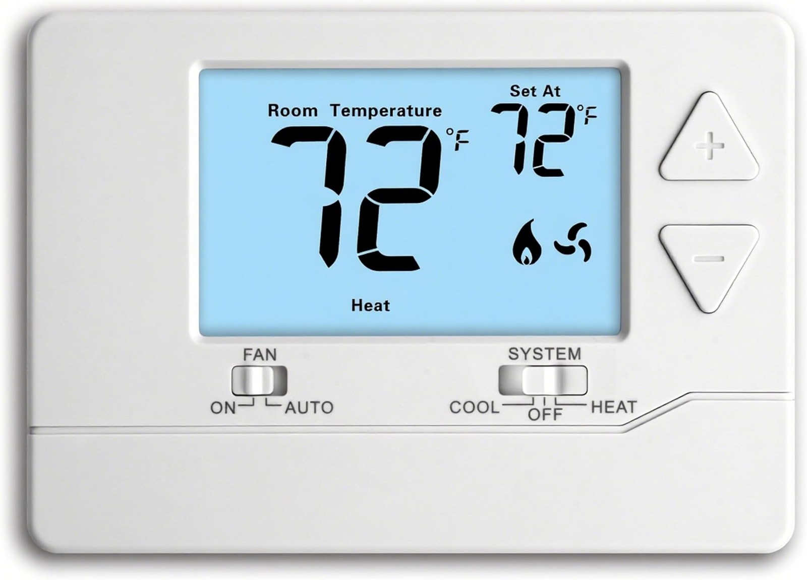 Thermostat for Home Non-Programmable Single-Stage Systems,1 Heat / 1 Cool,Eas...