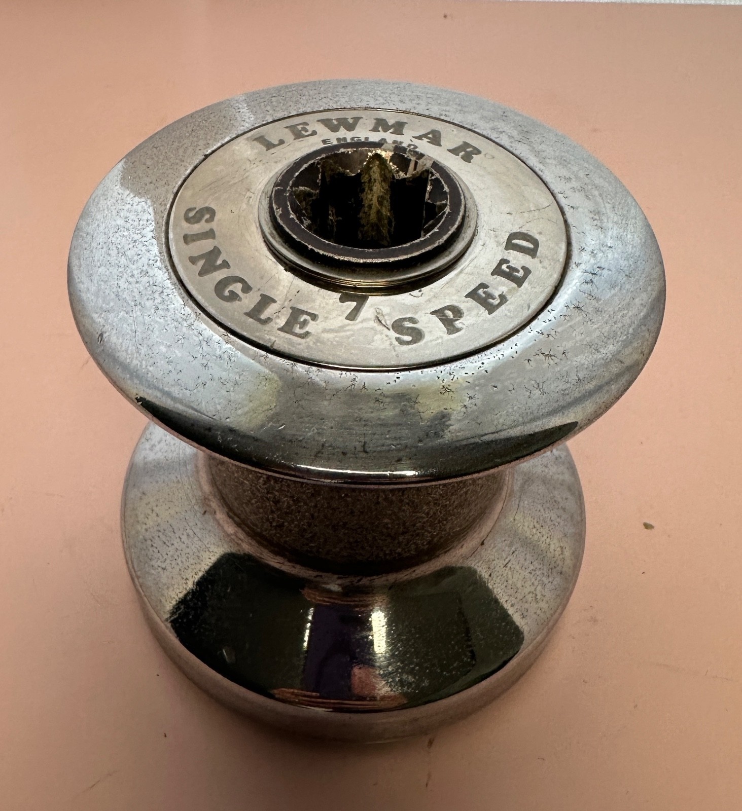PRE-OWNED Lewmar England Chrome on Bronze Single Speed Winch Size 7