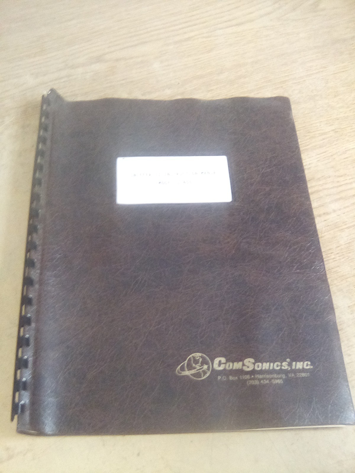 ComSonics Sniffer ll Instruction Manual Model S-400