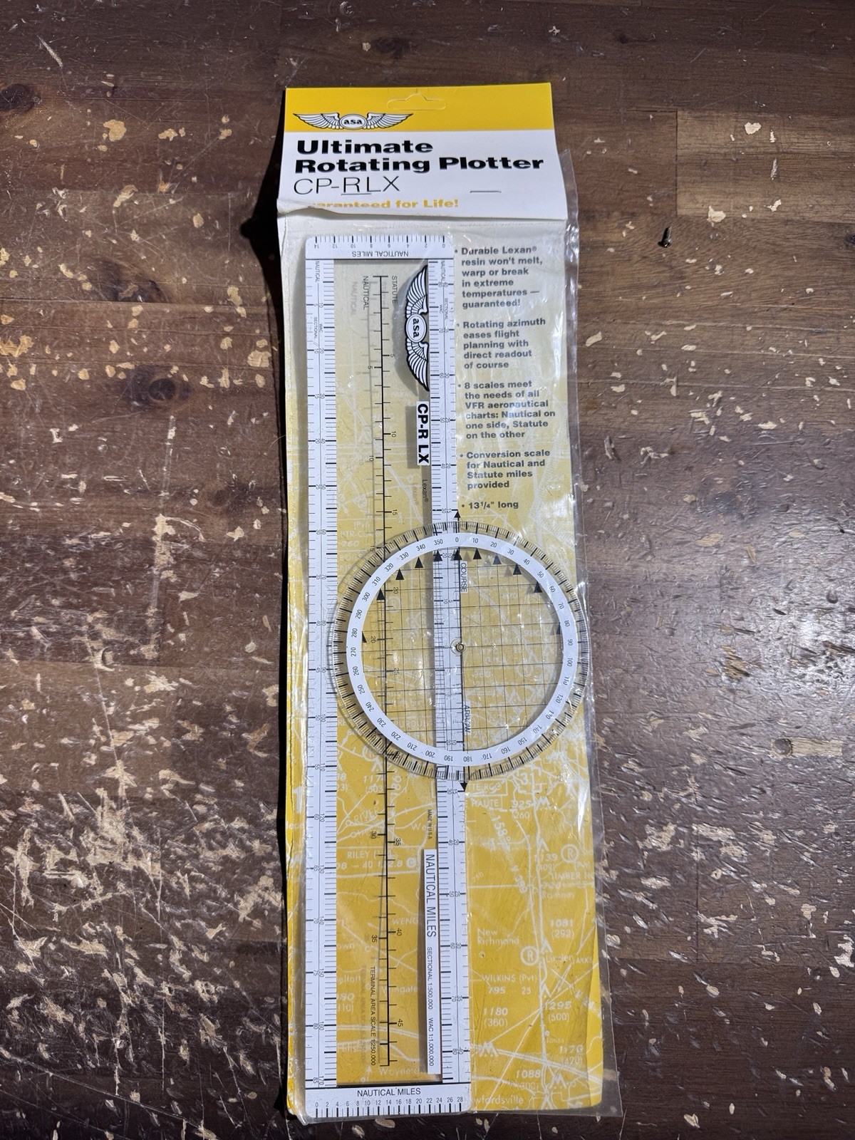ULTIMATE ROTATING PLOTTER  AERONAUTICAL CHART VFR NAV. by ASA p/n ASA-CP-RLX