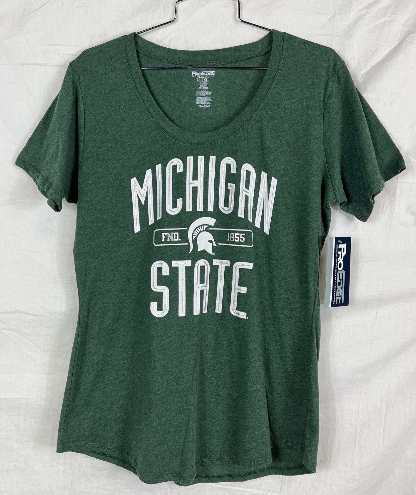 MICHIGAN STATE SPARTANS NCAA LADIES WOMENS SCOOP NECK T-SHIRT S M L XL FREE SHIP