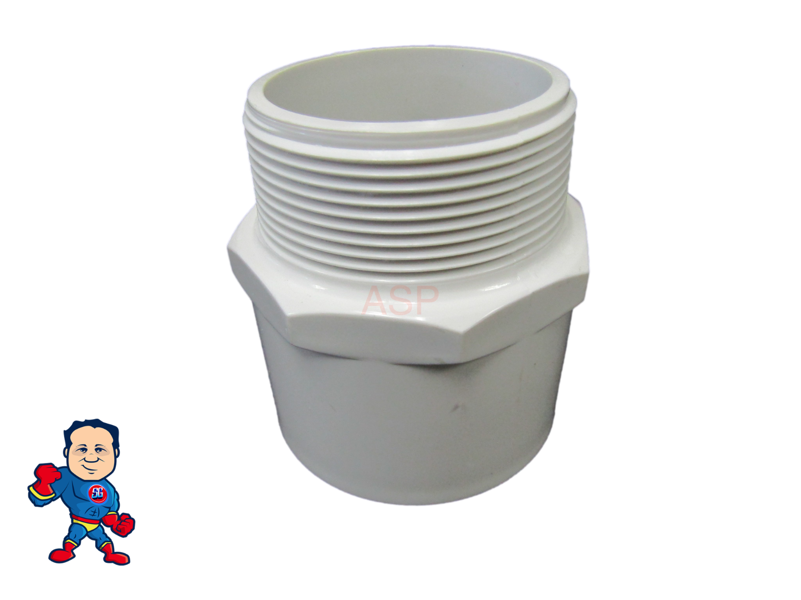 Adapter Fitting, 2" Slip x 2" Male Pipe Thread Pool Pump Fitting