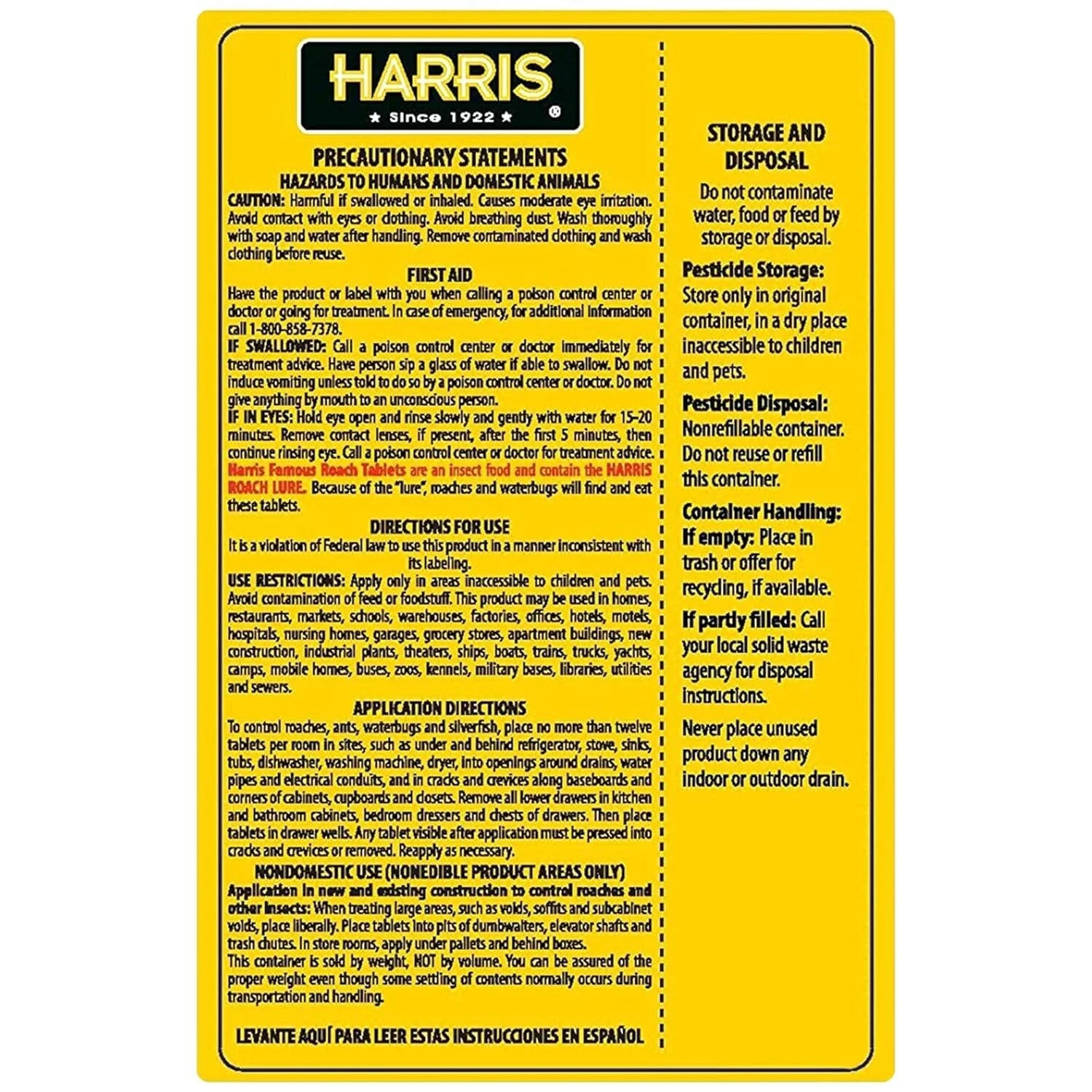 Harris Roach Tablets, Boric Acid Roach and Insects Killer with Lure, Alternative