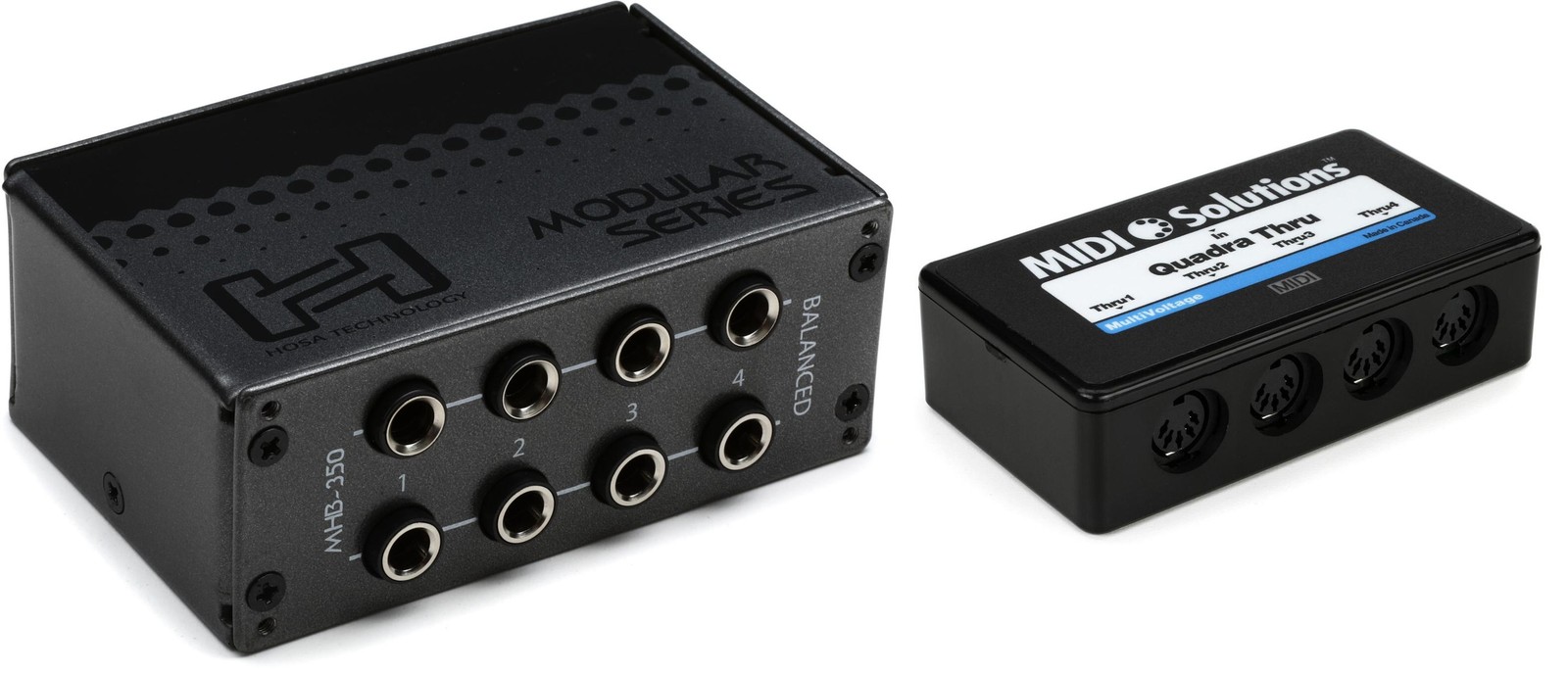 Hosa MHB-350 + MIDI Solutions QuadraThru Value Bundle
