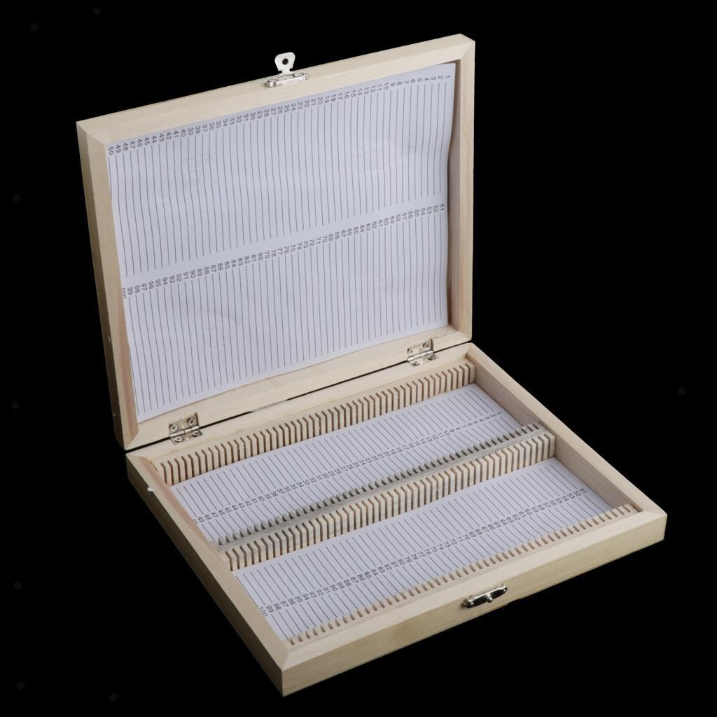 Microscope Storage Box Case Container Slide Holder