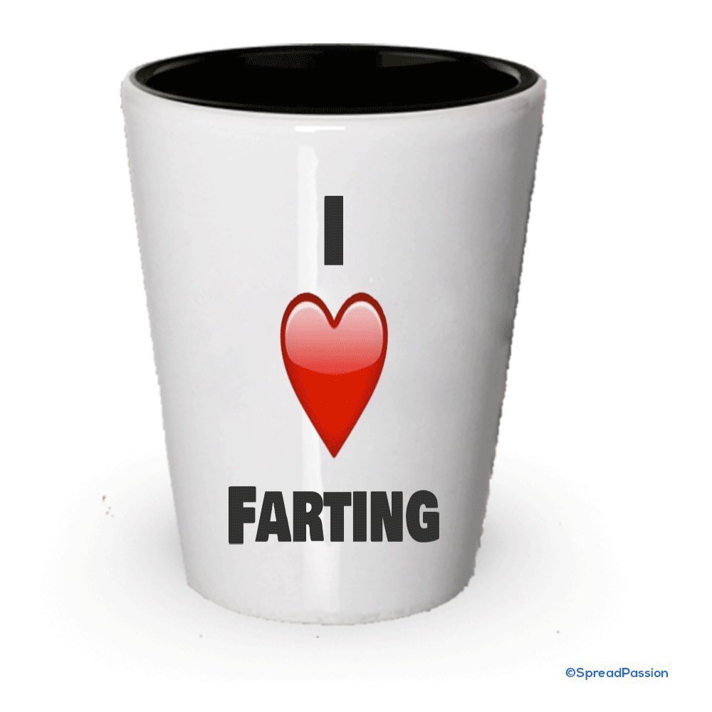 I Love Farting Shot Glass