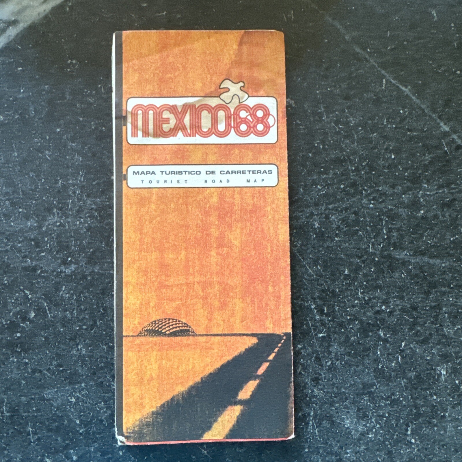 Vintage 1968 MAPA TURISTICO de CARRETERAS Tourist Road Map of MEXICO Mexicanos
