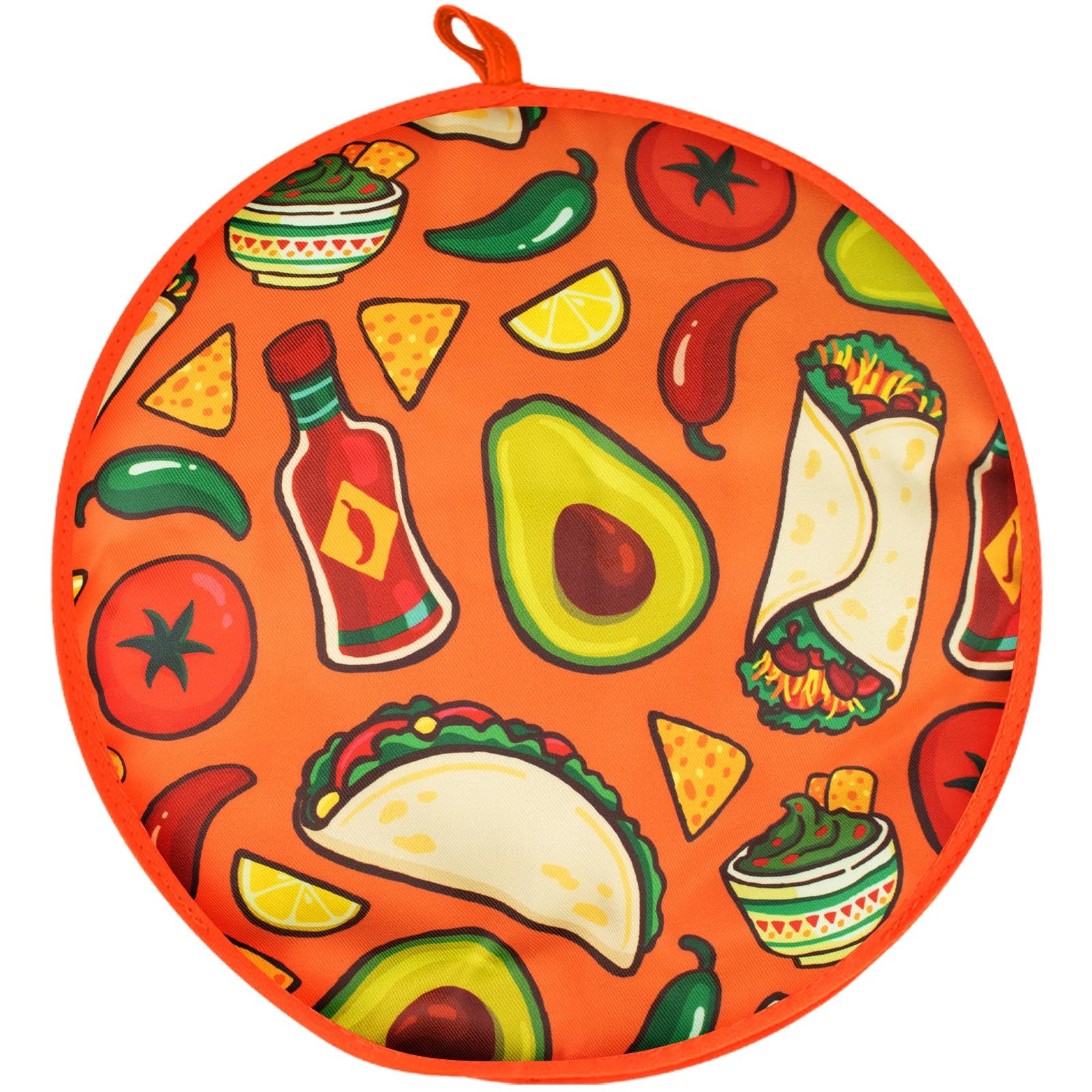 AUVCAS Tortilla Warmer Pouch 12 Inch Insulated & 12 Inch-1 PACK, Orange