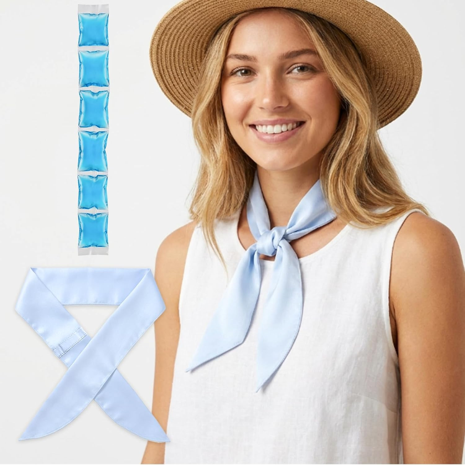 Cooling Neck Wrap & Scarf for Instant Relief | Reusable Ice Crystal Cooling Towe