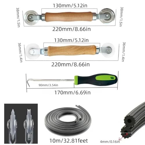 Screen Repair Tool Kit – Includes 2 Types of Screen Roller Tools, 32ft Screen
