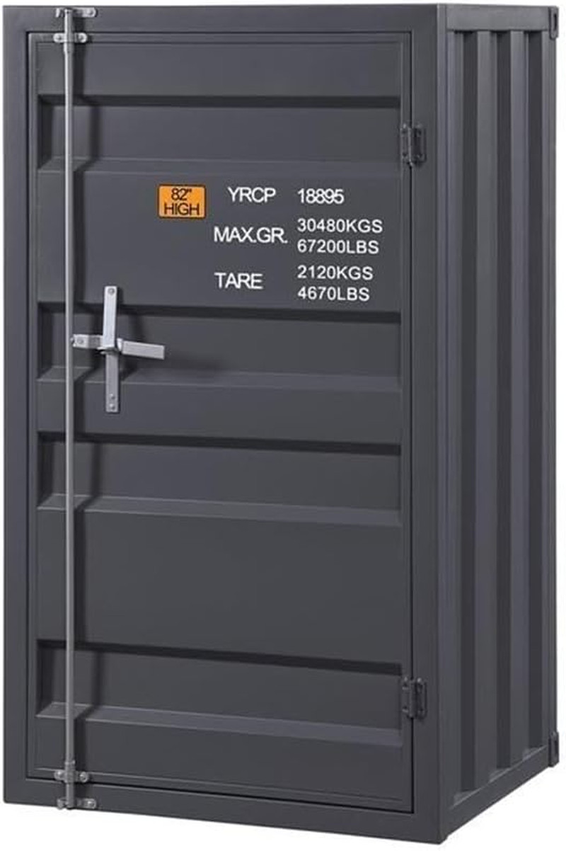 Modern Gunmetal Cargo Chest with Door for Chic Storage Solutions
