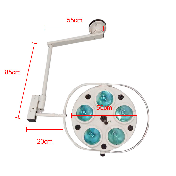 25W Surgical Operating Light Ceiling Mounted Shadowless Dental Exam Halogen Lamp