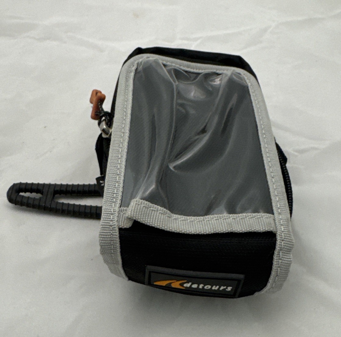 Detours Handlebar Bag Black Nylon Zip Closure Cycling
