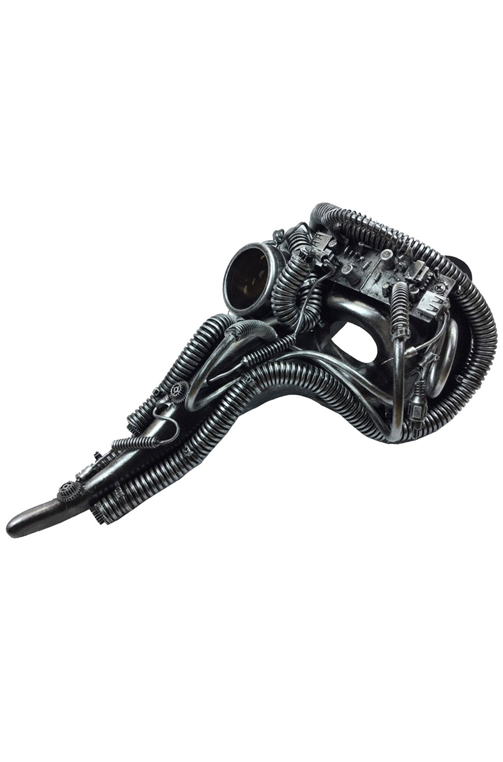 Brand New Steampunk Zanni Mask (Silver)