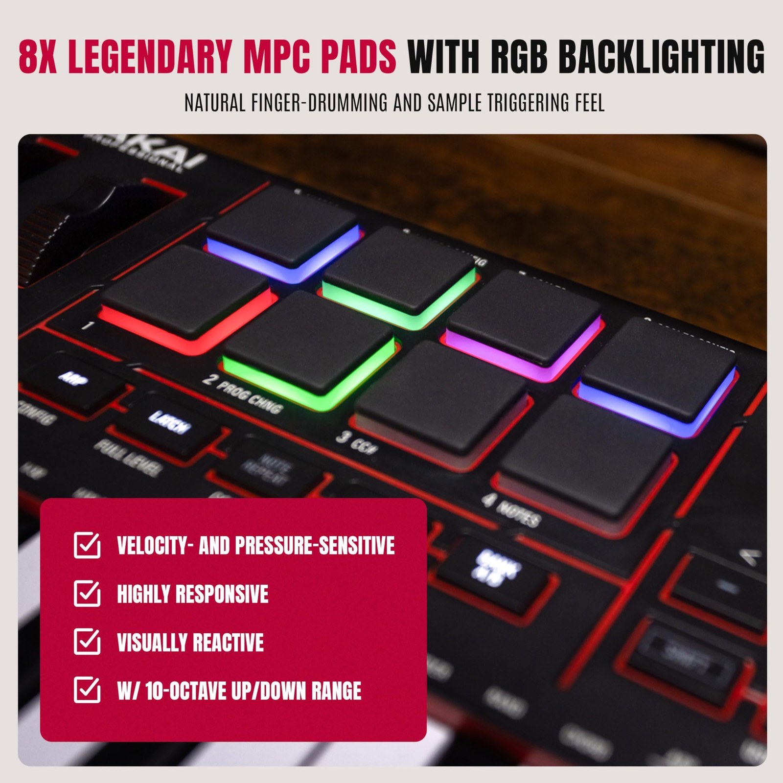 Akai Professional MPK Mini IV USB-C MIDI Keyboard Controller for Black