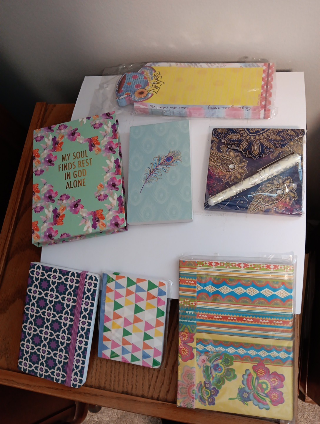 Eccolo 2013 Town Street Arts, Notepads Peacock Feather 100 Lined Sheets Lot Of 7