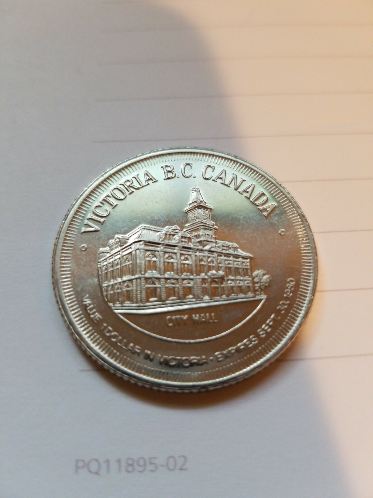 Canada Victoria BC C$1.00 Dollar Coin Token - 1980 - City Hall - City of Gardens