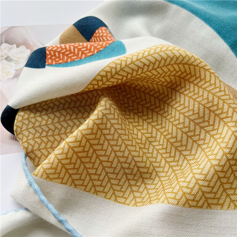 2023 70% Cashmere & 30% Silk Wrap Stole Scarf Fashion Square Shawl Bandanna 53"