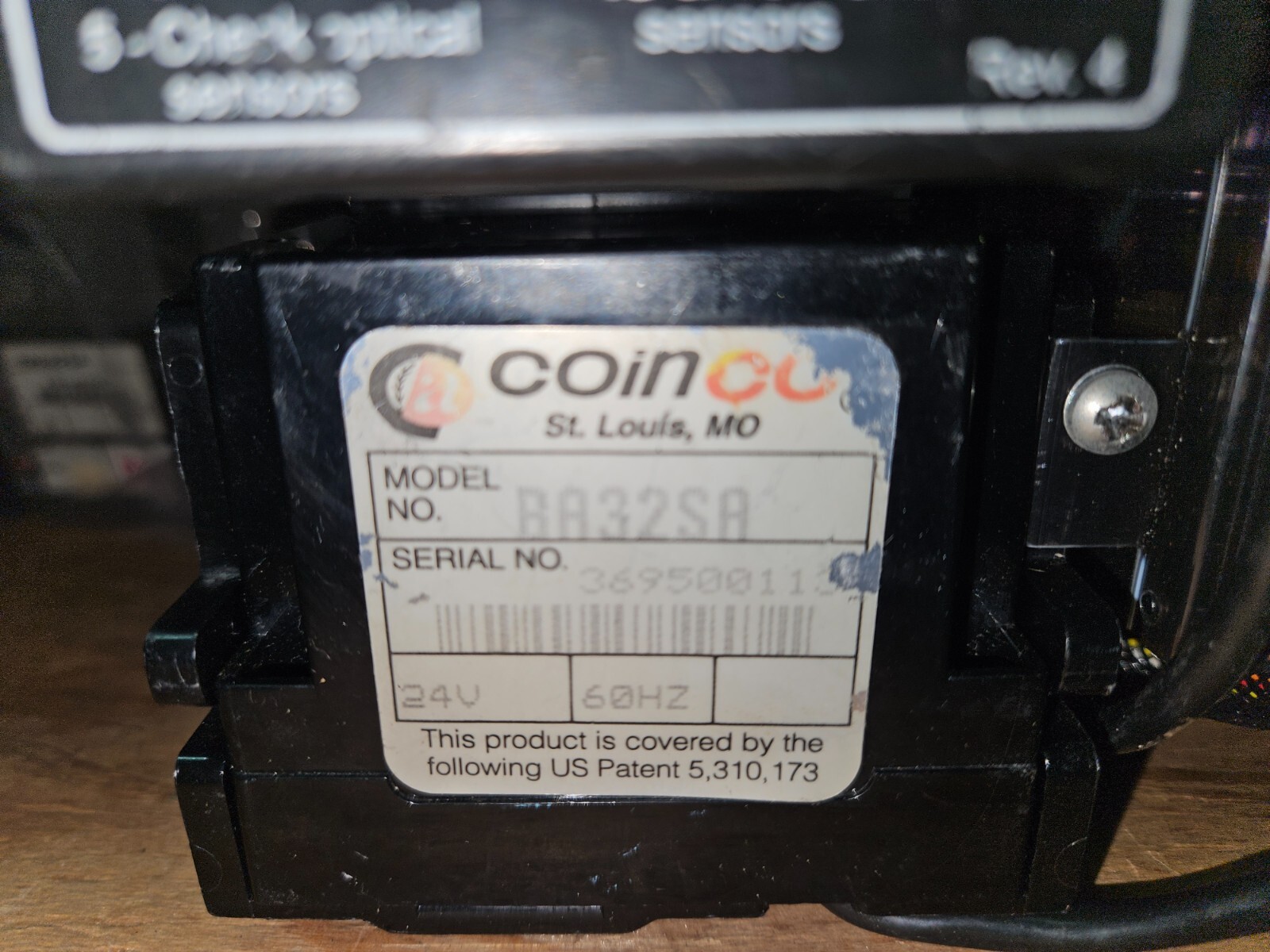 FULLY WORKING! Coinco BA32SA Snack Bill Acceptor Validator Vending Arcade 24 v