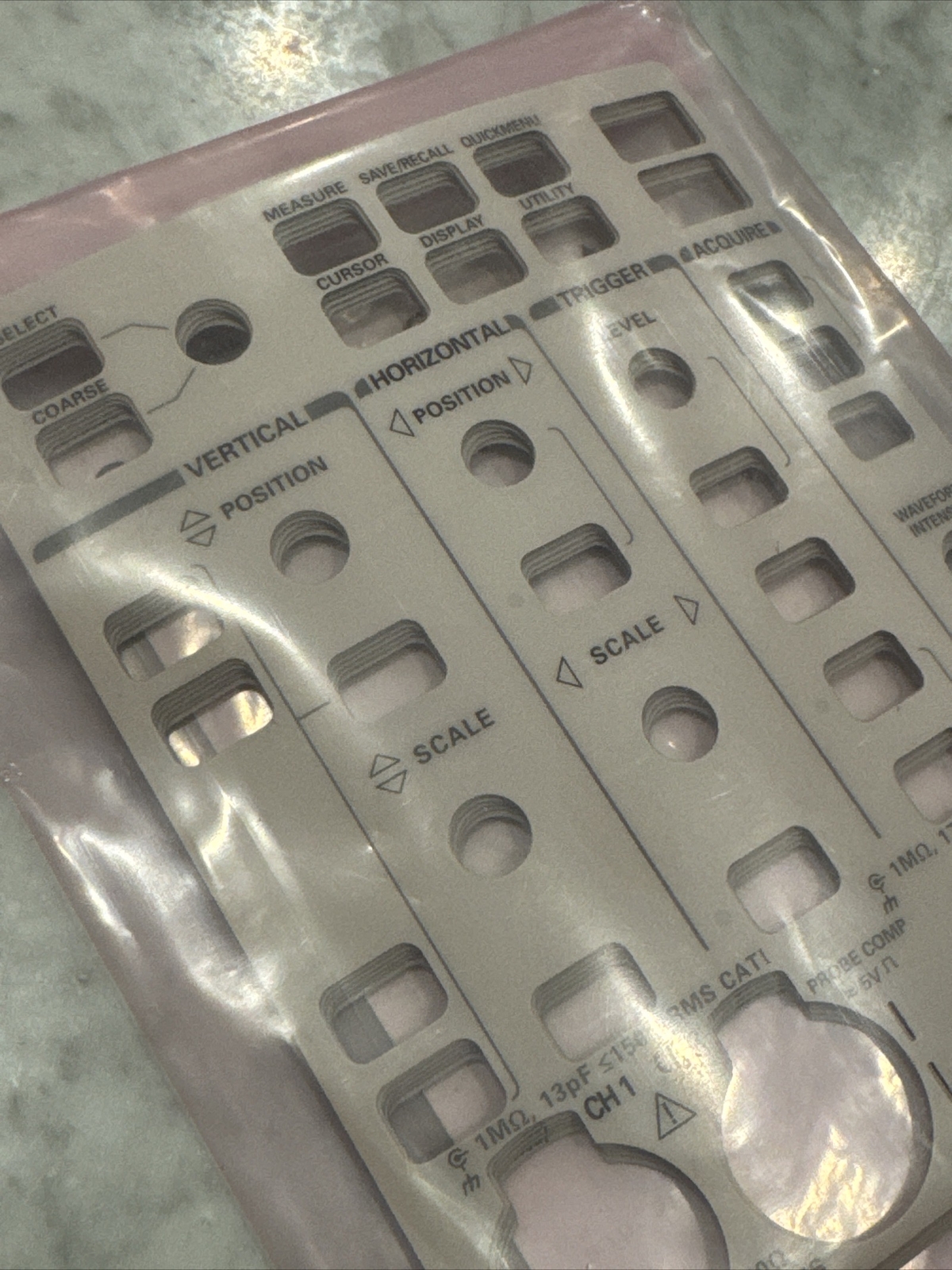 Tektronix TDS3012 Oscilloscope Front Panel Label, NOS Replacement