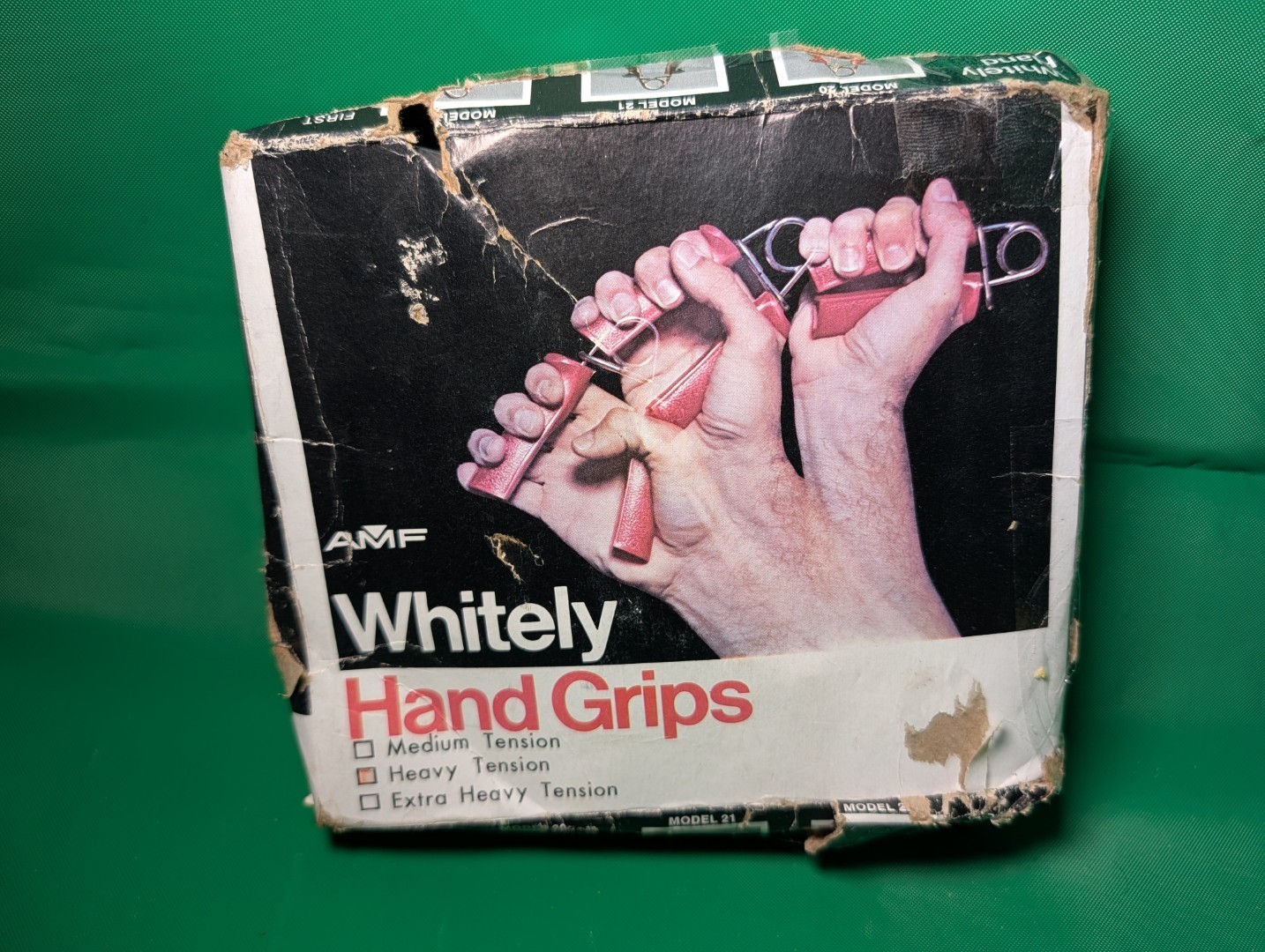 VTG 1975 AMF Whitely Hand Grips Heavy Tension Strength Trainer NOS Box Wear