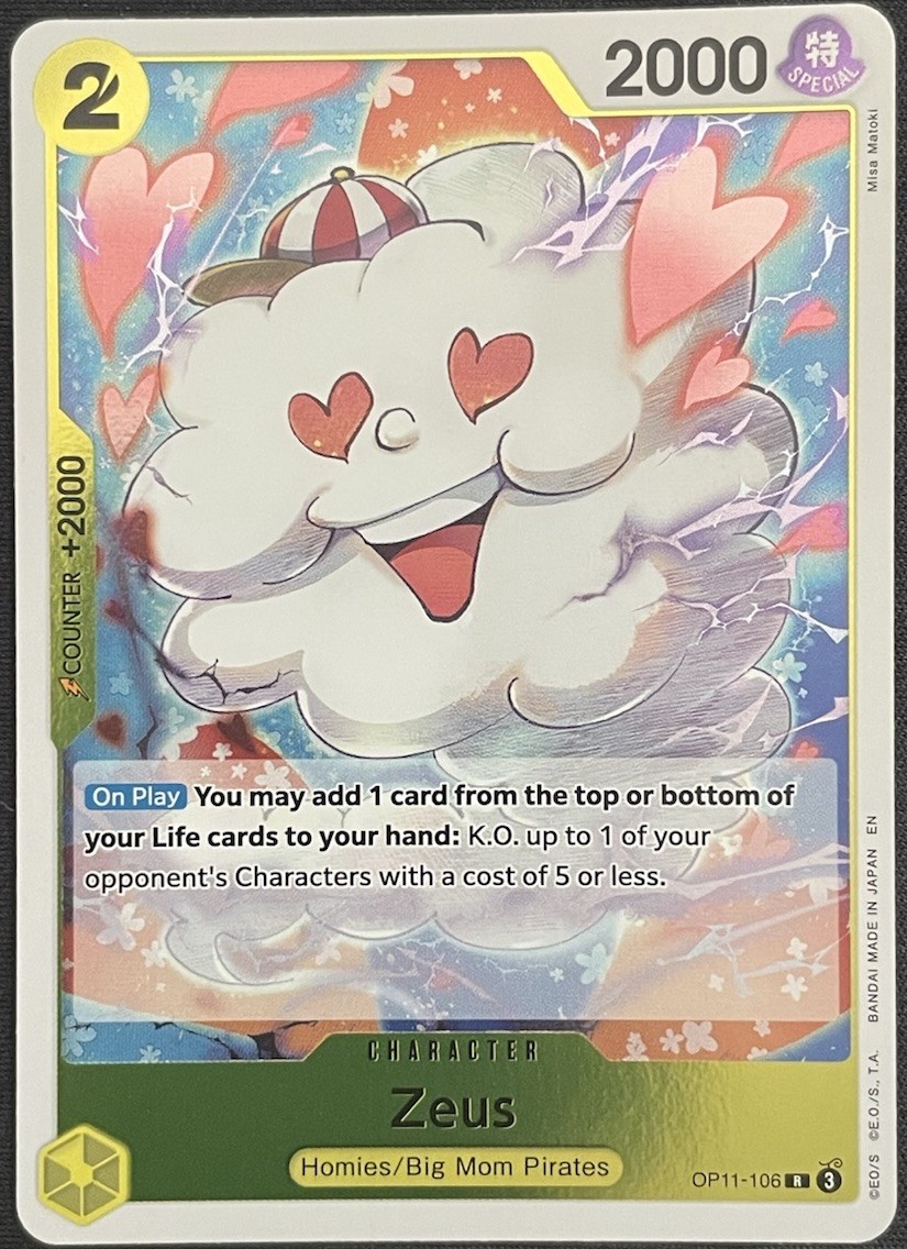 Zeus OP11-106 A Fist of Divine Speed Rare Near Mint English One Piece TCG