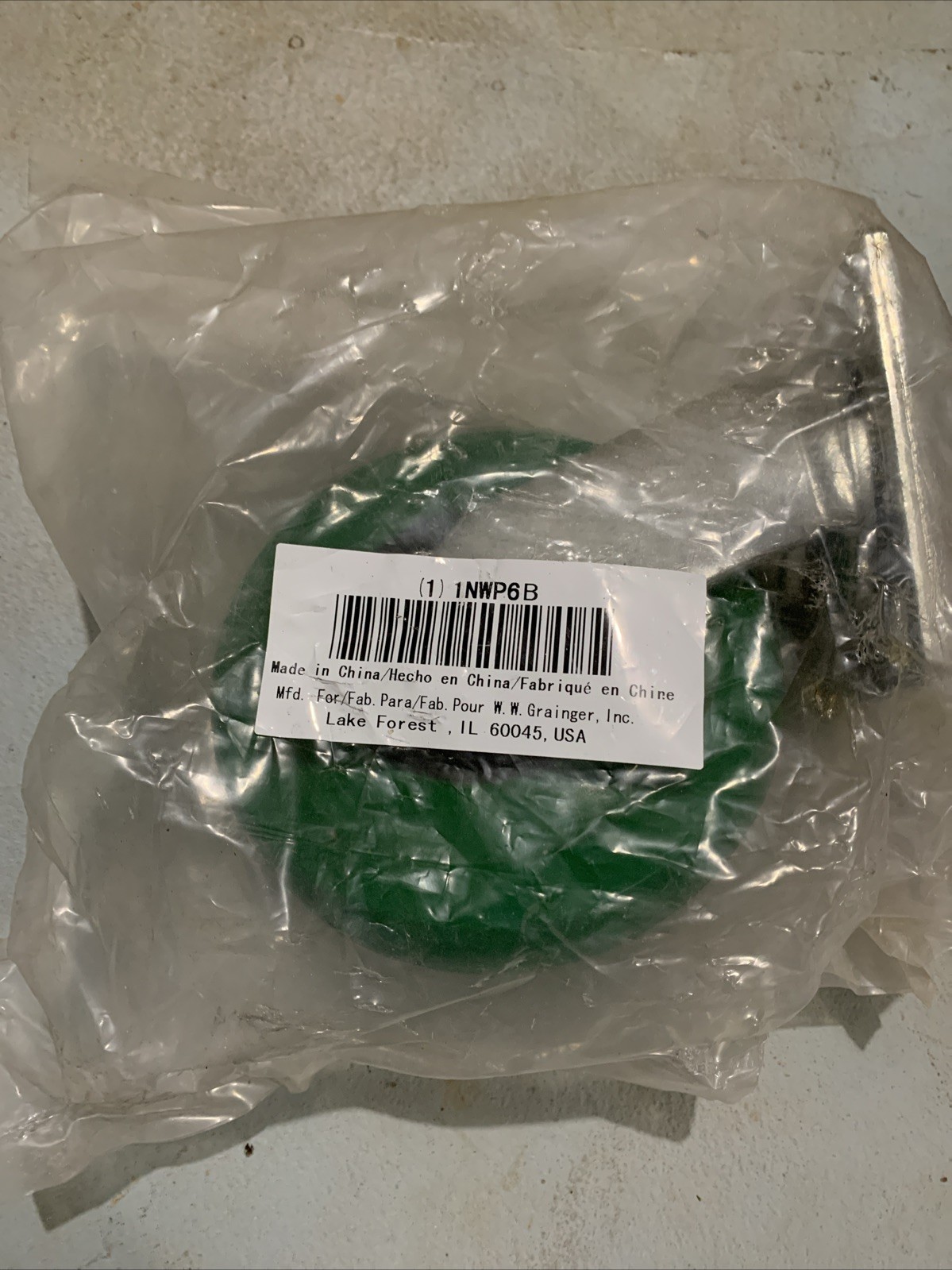 GRAINGER APPROVED 1NWP6 Plate Caster, Swivel, Polyurethane, 7 1/4"H