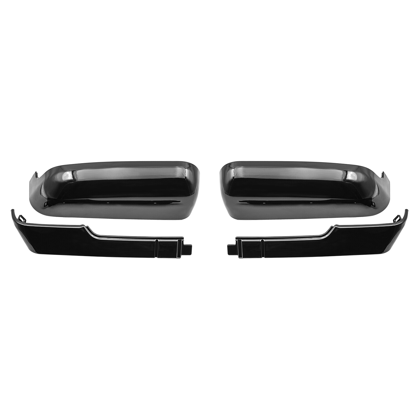 Gloss Black Tow Side Mirror Cover Cap For GMC Sierra 2500HD 3500HD 2020-2024