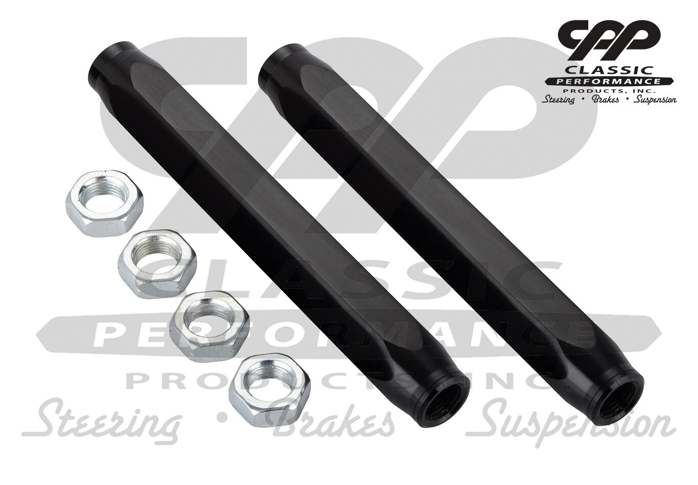 CPP BILLET ALUMINUM STEERING TIE ROD ADJUSTING SLEEVES BLACK ANODIZED FINISH