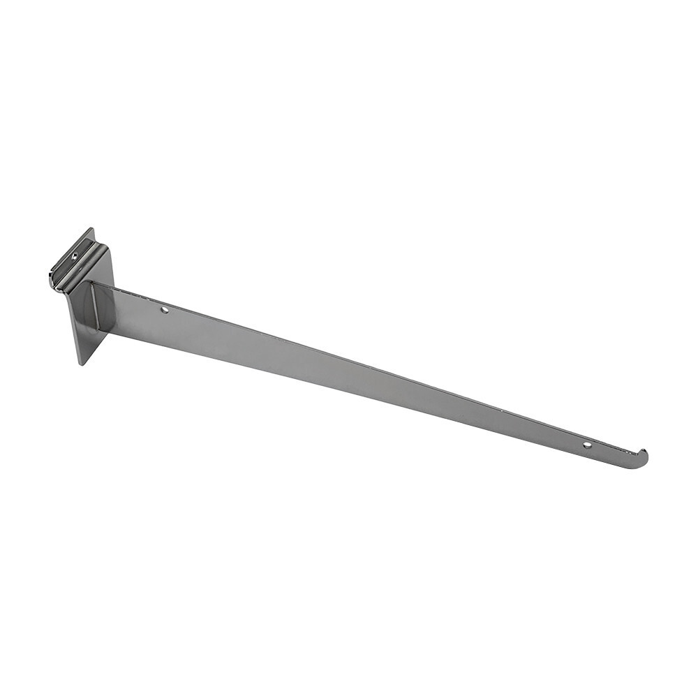 14" Slatwall Shelf Bracket, Chrome, Hanger Display Panel Shelf 10 Pc Set
