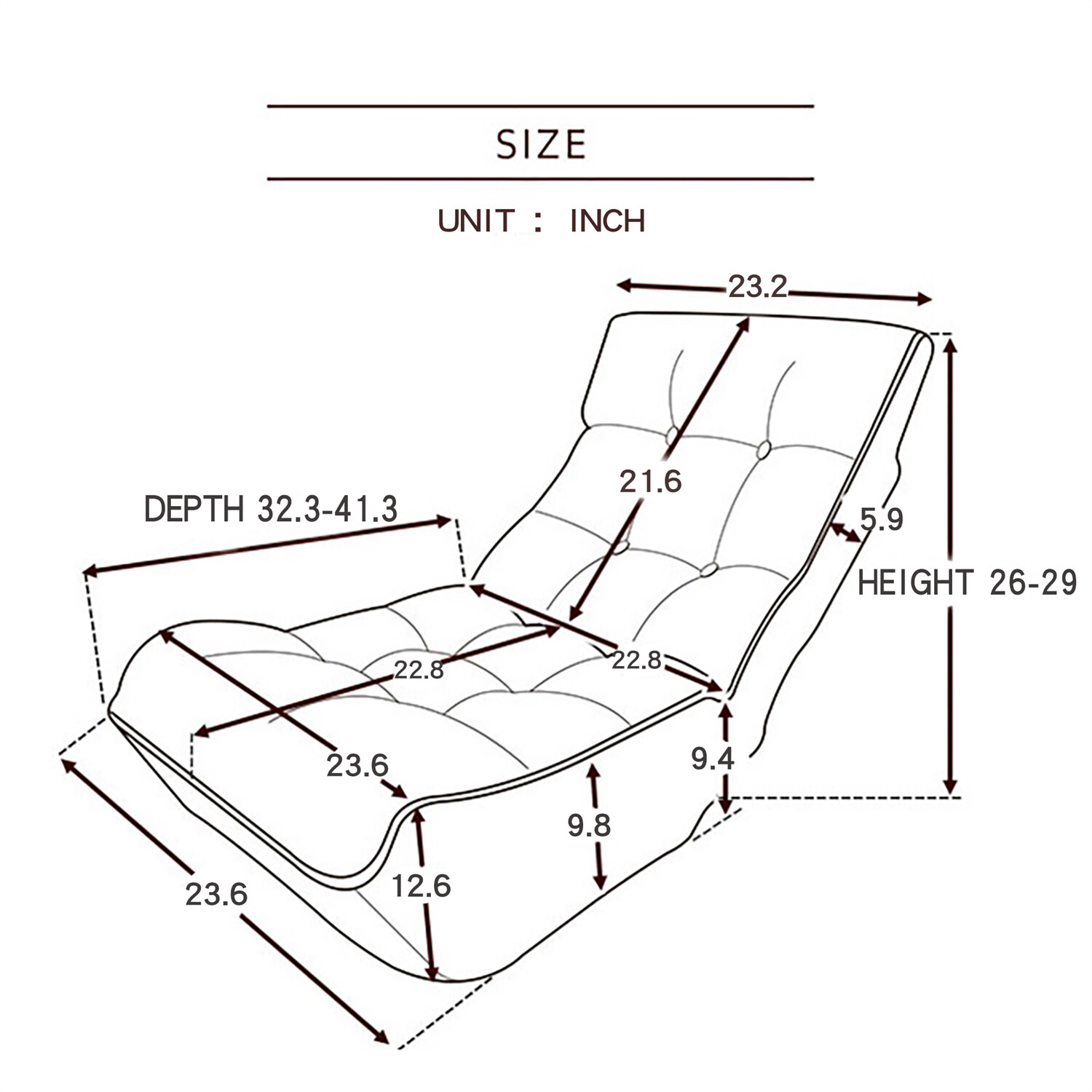 Lazy Sofa Chair Floor Couch Single Sofa Adjustable Reclining Chairs Leisure sofa