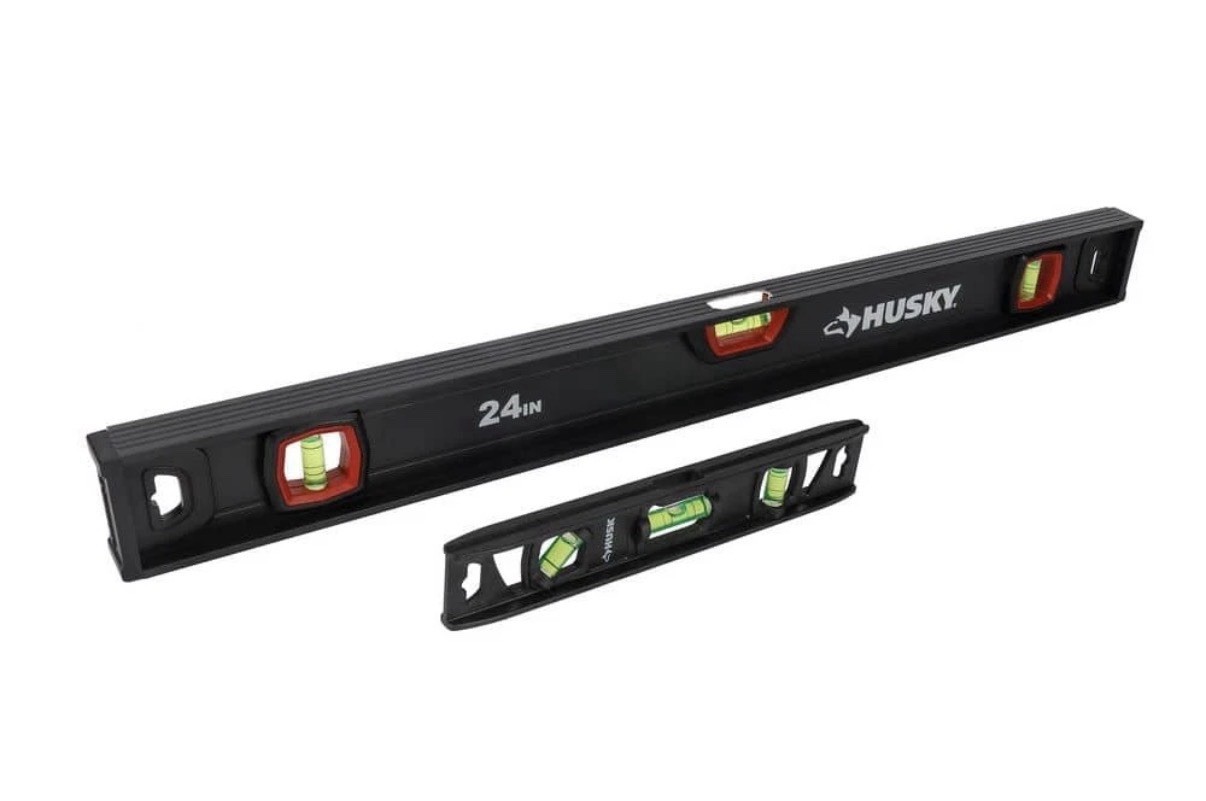 NEW - Husky Husky 2pk 9in. Torpedo and 24in. Aluminum Level (FREE SHIPPING)