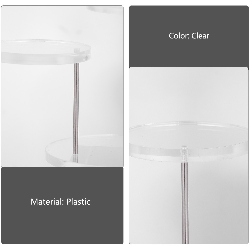 1Set Clear Jewelry Display Rack for Store Gallery Use with Multi Layer Design