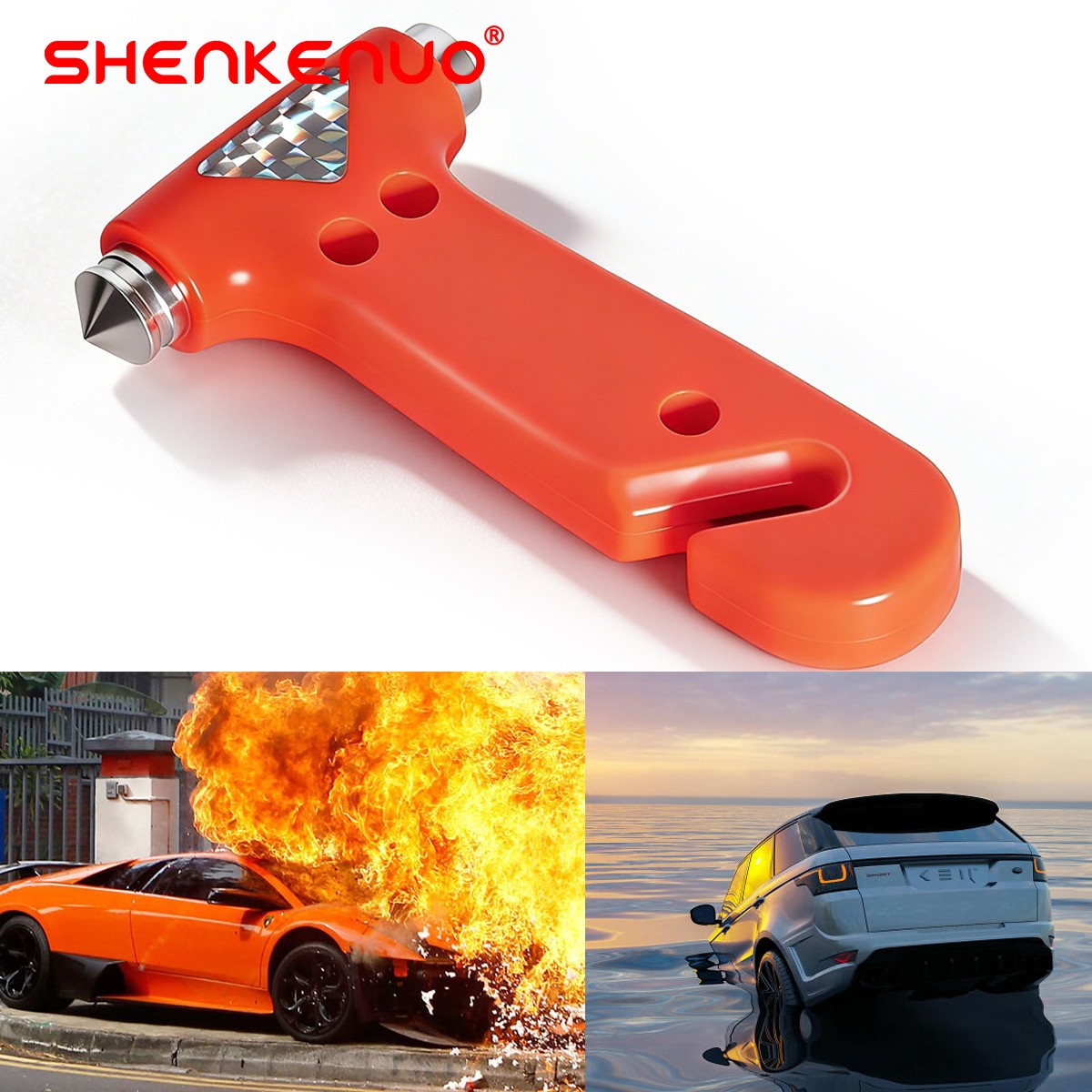 Car Safety Hammer Emergency Escape Tool Vehicle Survival Seat Belt Release Aid