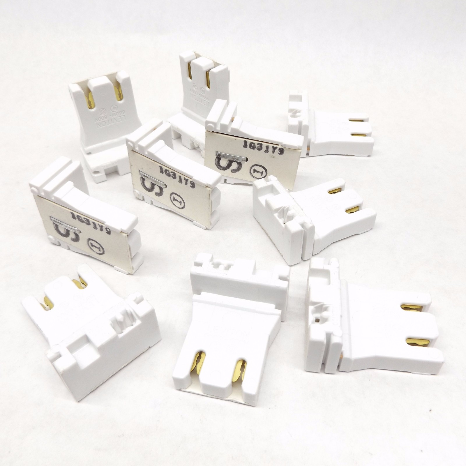 10-PACK LEVITON RAPID START FLUORESCENT LAMP HOLDER SHUNTED