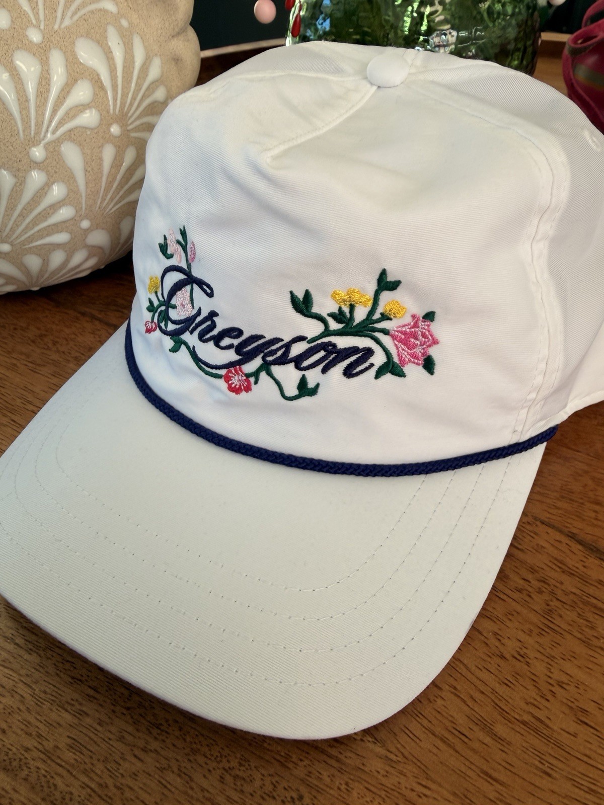 New Greyson Golf Floral Rope Hat Arctic $48