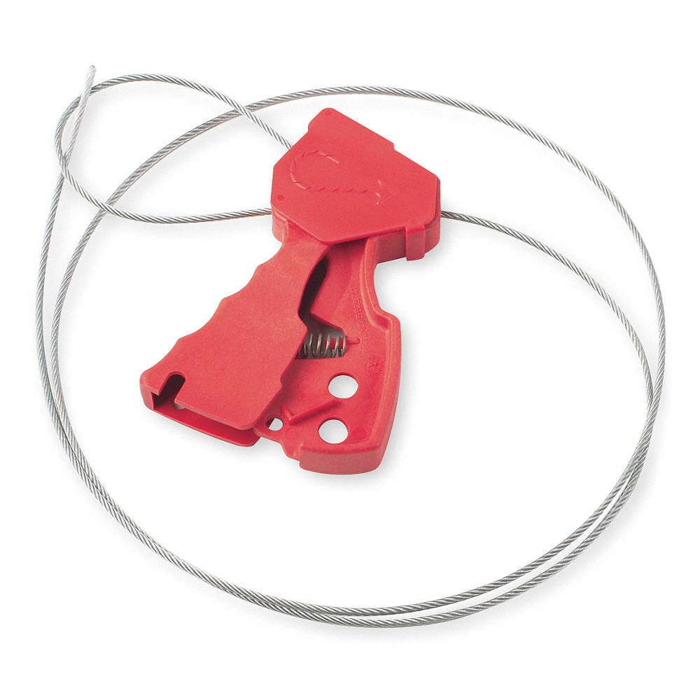 BRADY 65318 Grip-Cinching Cable Lockout,6 ft. L 3TM22