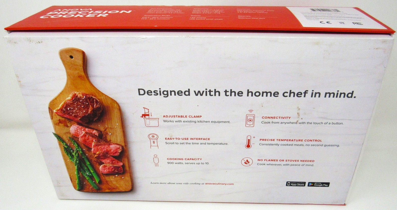 Anova Precision Cooker 900 Watt Wi-Fi Black Silver Includes Original Box VGC FS