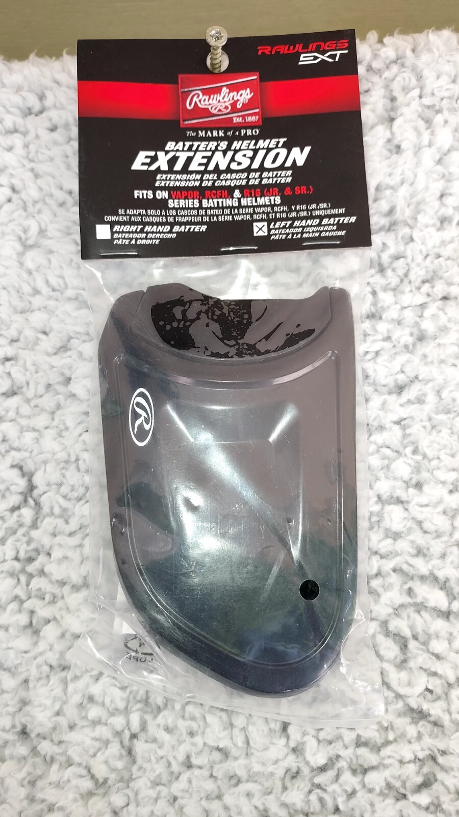 Rawlings Baseball  Batter's Helmet Extension Left Hand Bat Fits Vapor RCFH R16