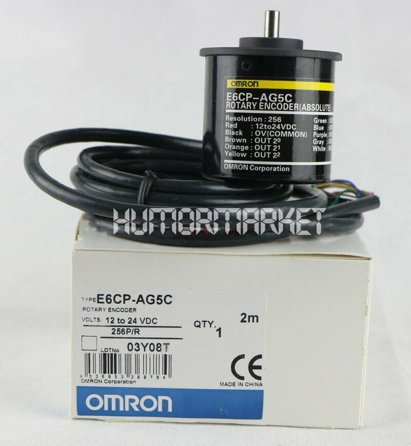 1Pcs E6CP-AG5C OMRON Absolute Rotary Encoder 256P/R E6CPAG5C New