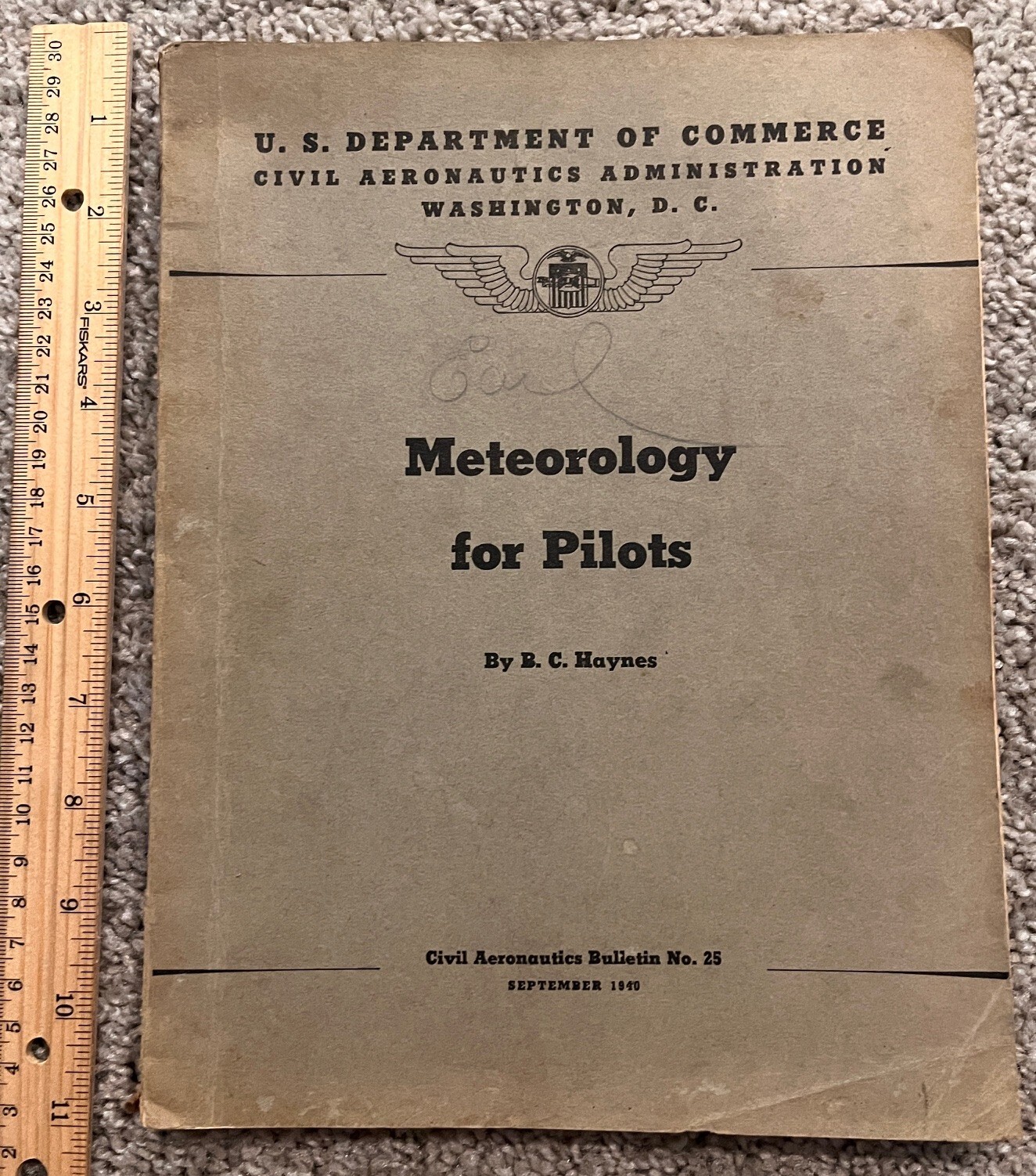 Meteorology for Pilots Civil Aeronautics Bulletin No. 25 September 1940 WWII