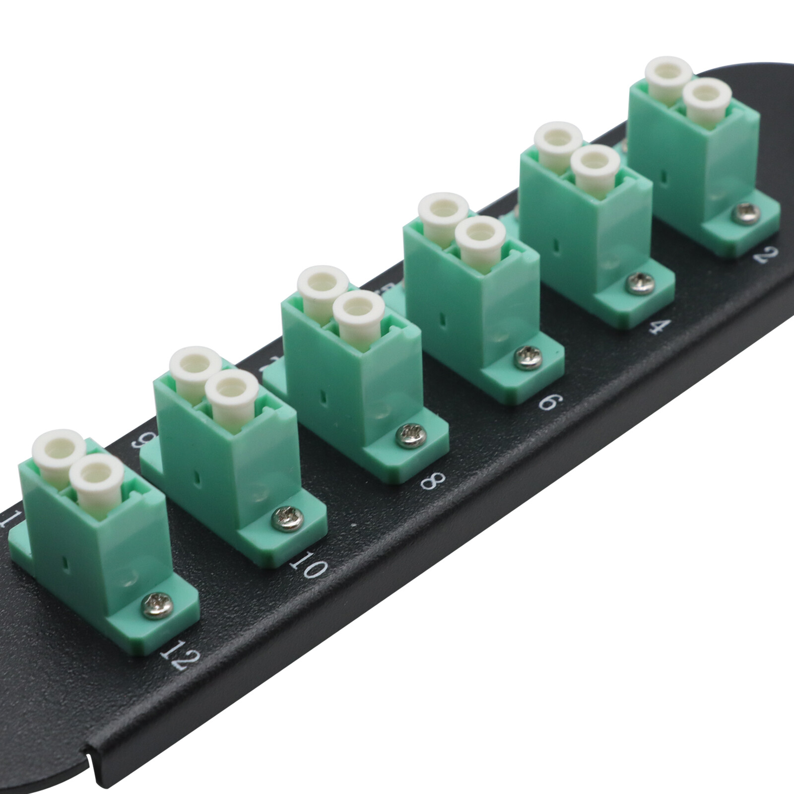 10Pcs Fiber Optic Adapter Panel 6 LC Duplex Aqua OM3 OM4 For CORNING CCH-CP12-E4
