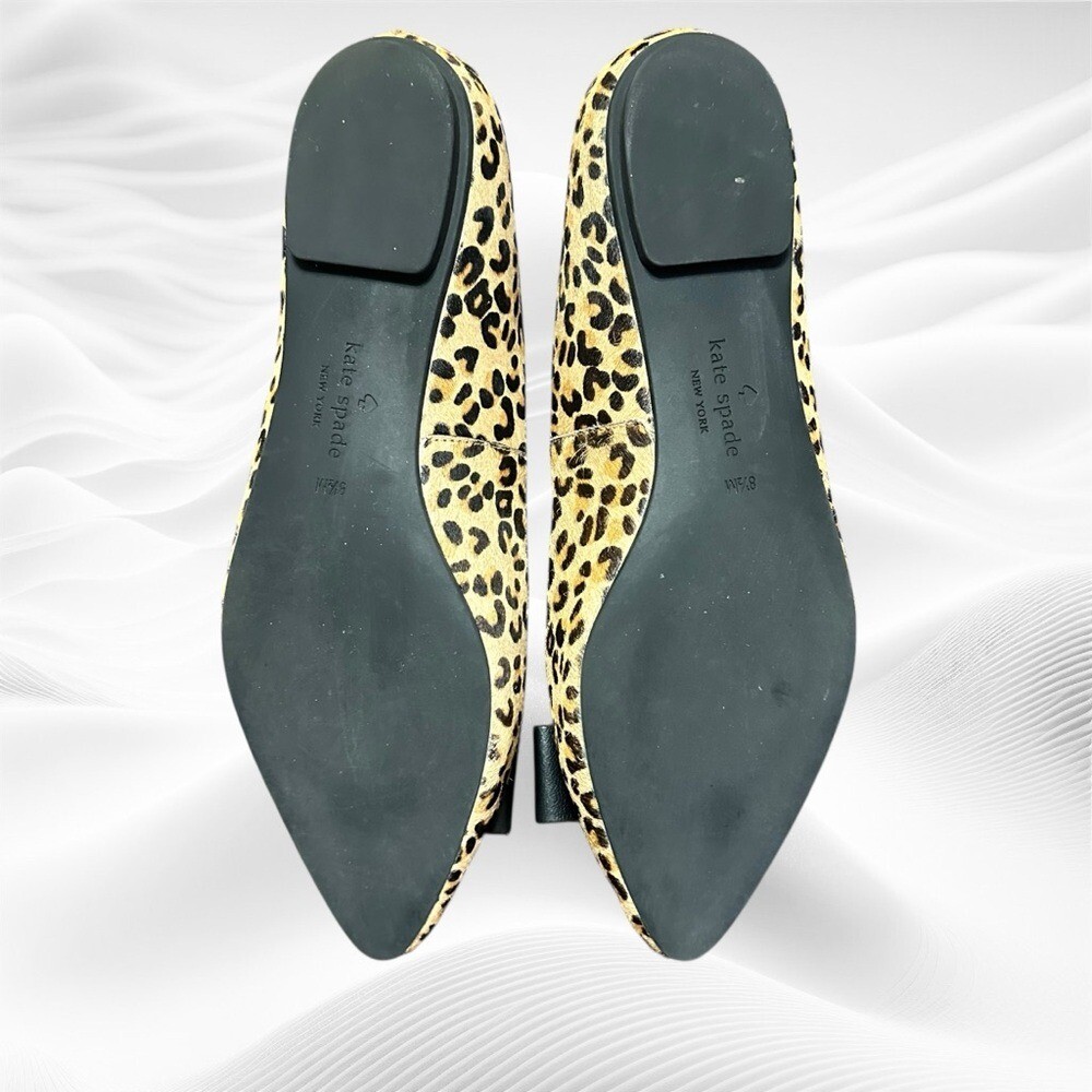 Kate Spade Norah Bow Calf Hair Flat size 8.5 Leopard