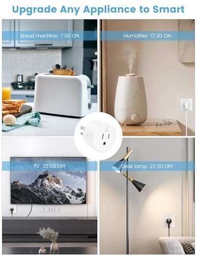 Smart WiFi Plug 5GHz & 2.4GHz, Remote Control Outlet Socket, Works with Alexa, 2