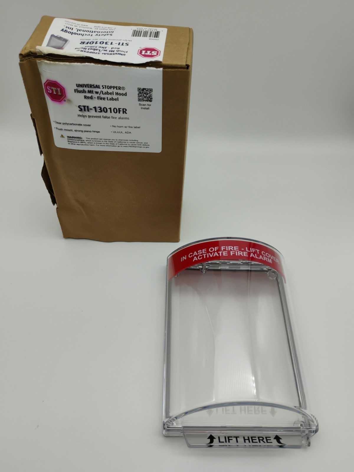 Safety Technology International STI-13010FR Universal Stopper, Red- Fire Label