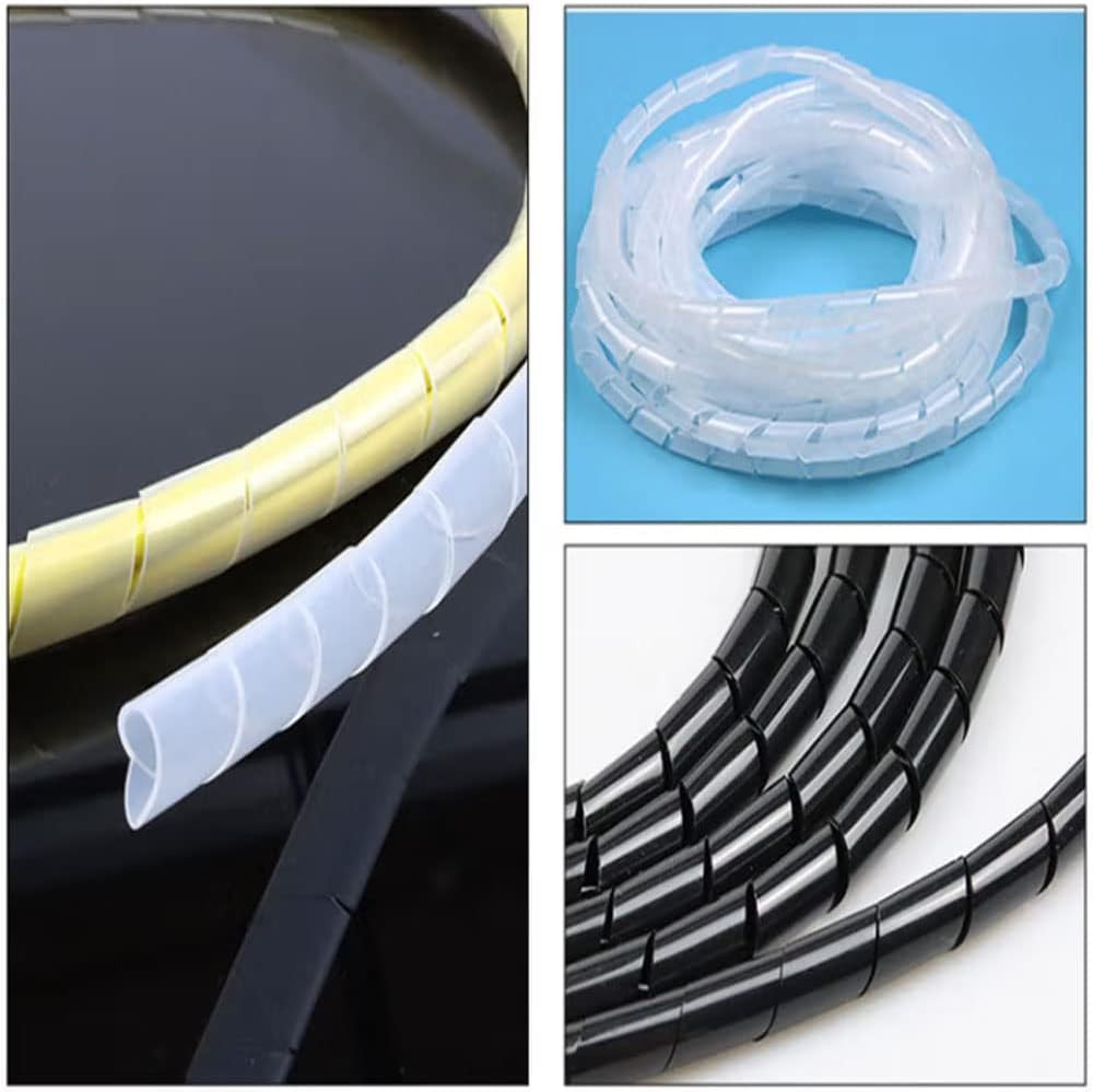 Spiral Cable Wrap - 20 Ft Cable Management Sleeve Organizer for Computer, Power,