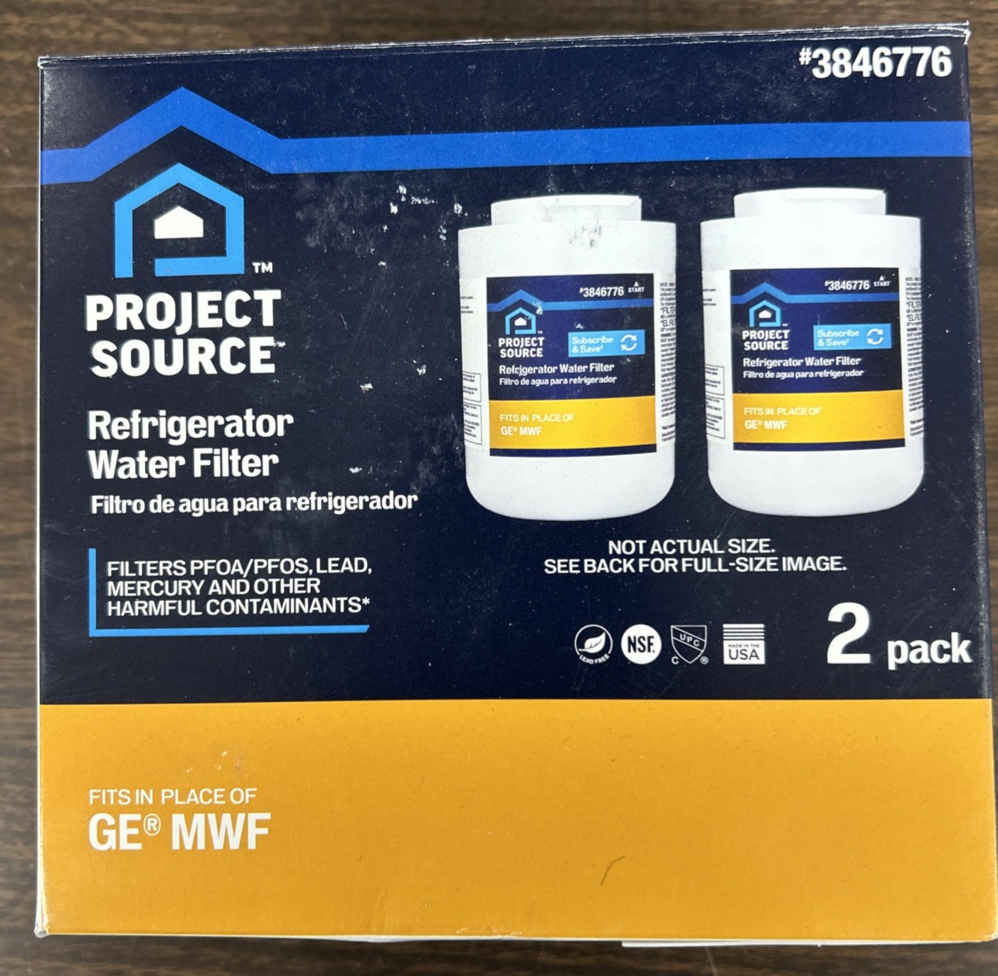 2-pack Project Source #3846776 Refrigerator Water Filter