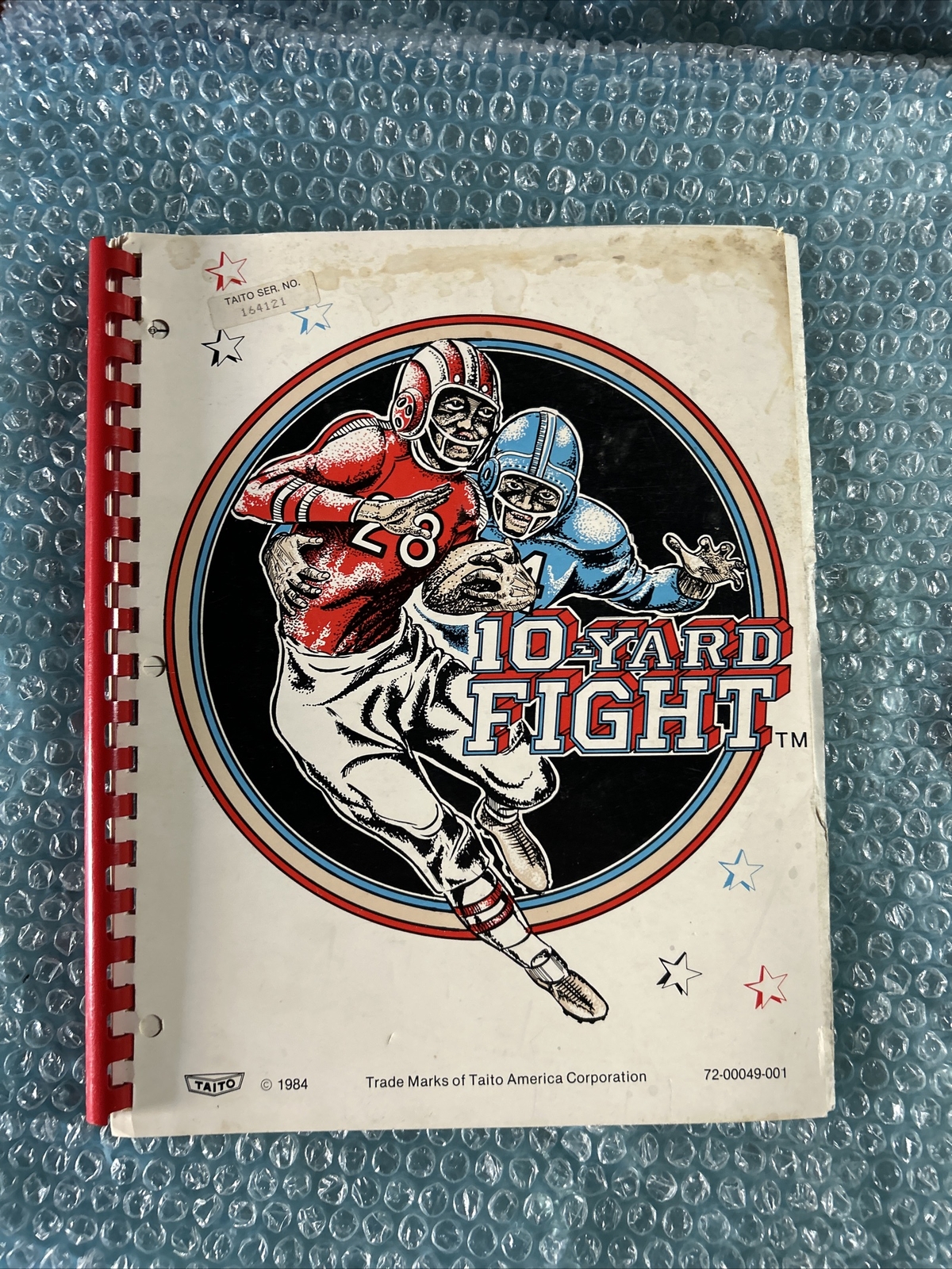 original 10 Ten Yard Fight Taito arcade Video game manual